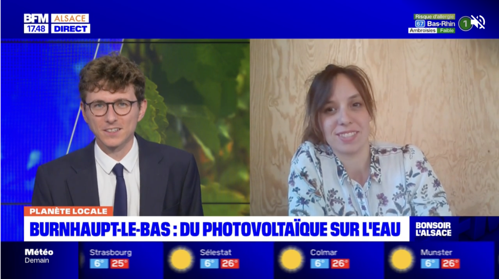 Emission d'information "planète locale" sur BFM Alsace au sujet du projet de Laketricity à Burnhaupt-le-Bas
